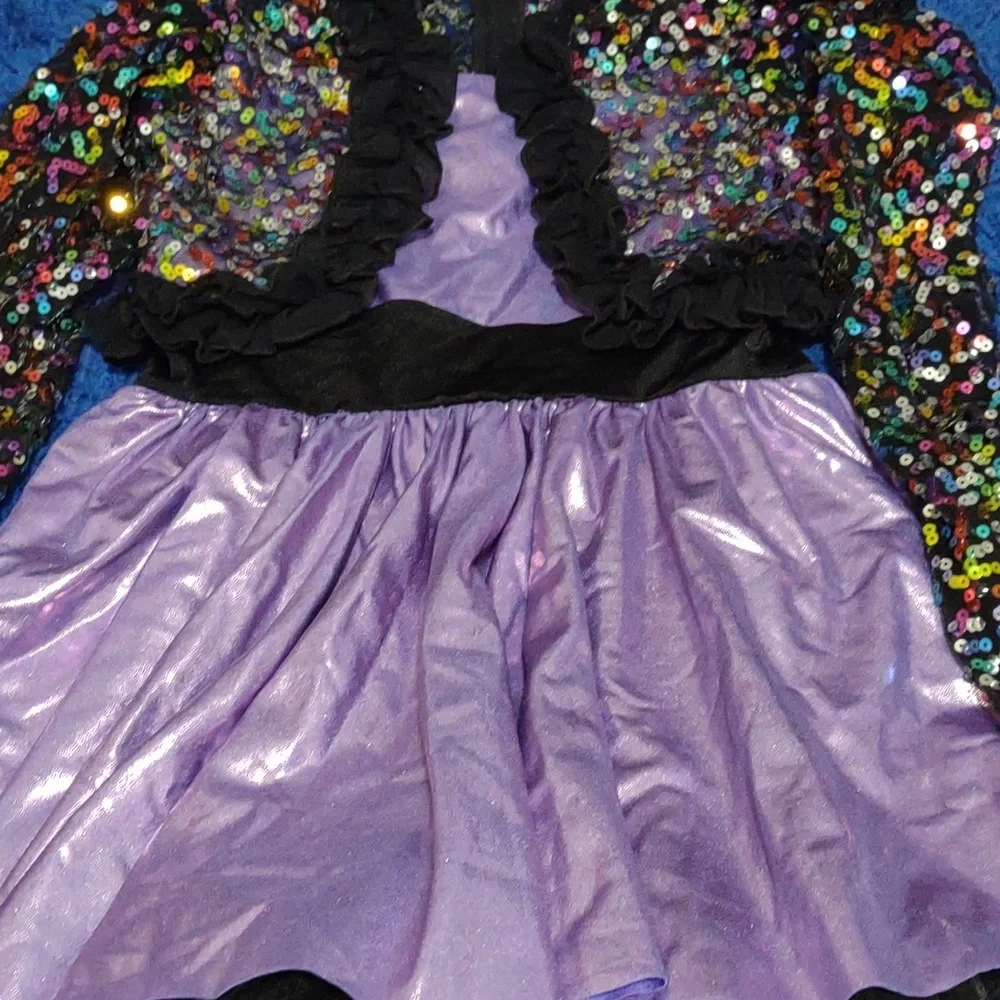 Alexandra collection Sequined Girl's Dance costume‎ Size 12 Halloween Tap Jazz